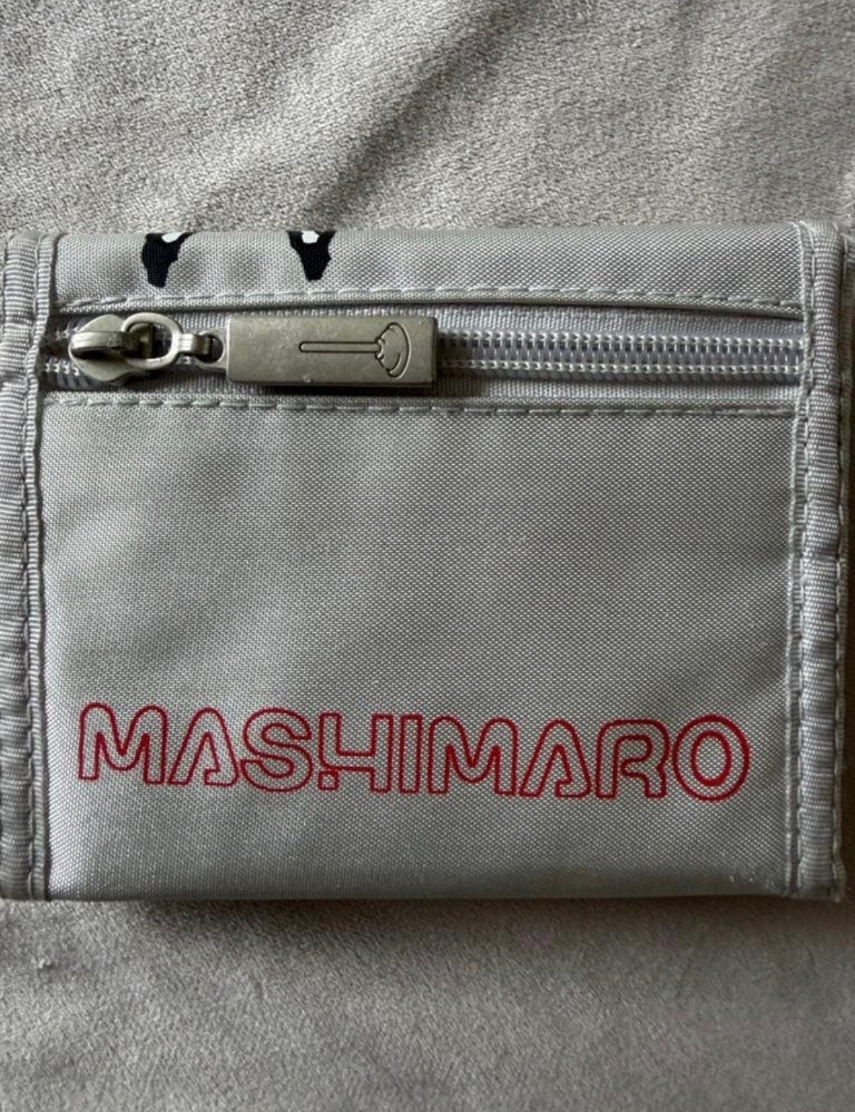 Vintage Mashimaro portemonnee jaren '90 - Zilverkleurig koni, Ophalen of Verzenden, Gebruikt, Grijs, Overige merken