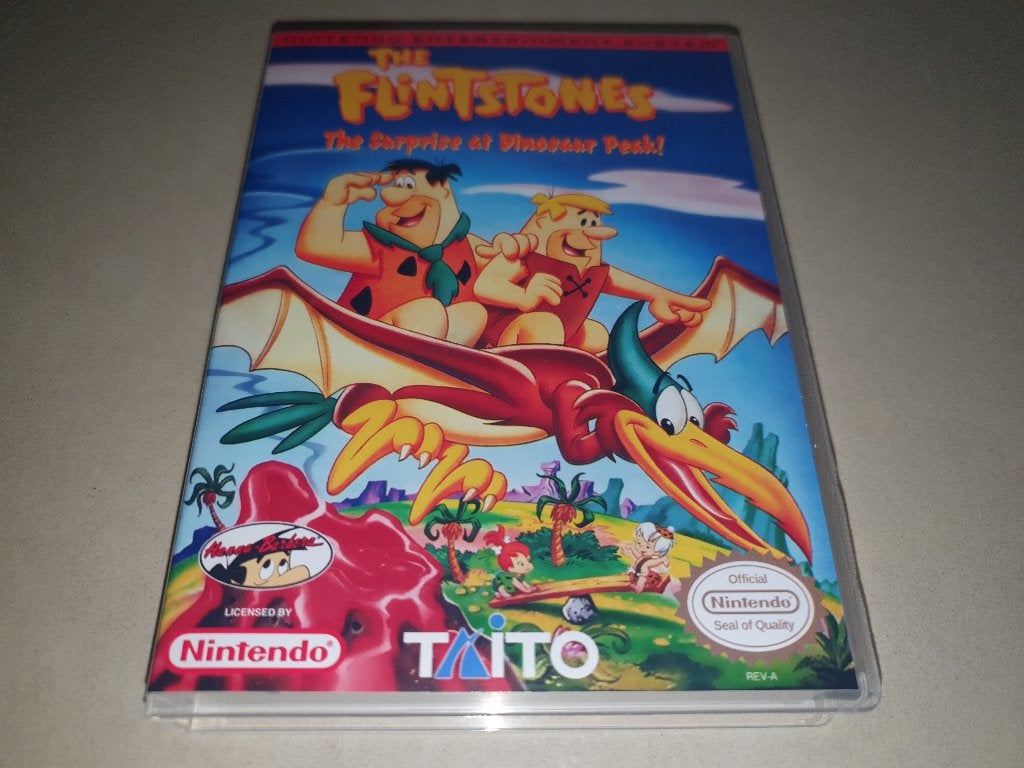 The Flinstones The Suprise at Dinosaur Peak NES Game Case, Avontuur en Actie, Verzenden, 1 speler, Zo goed als nieuw