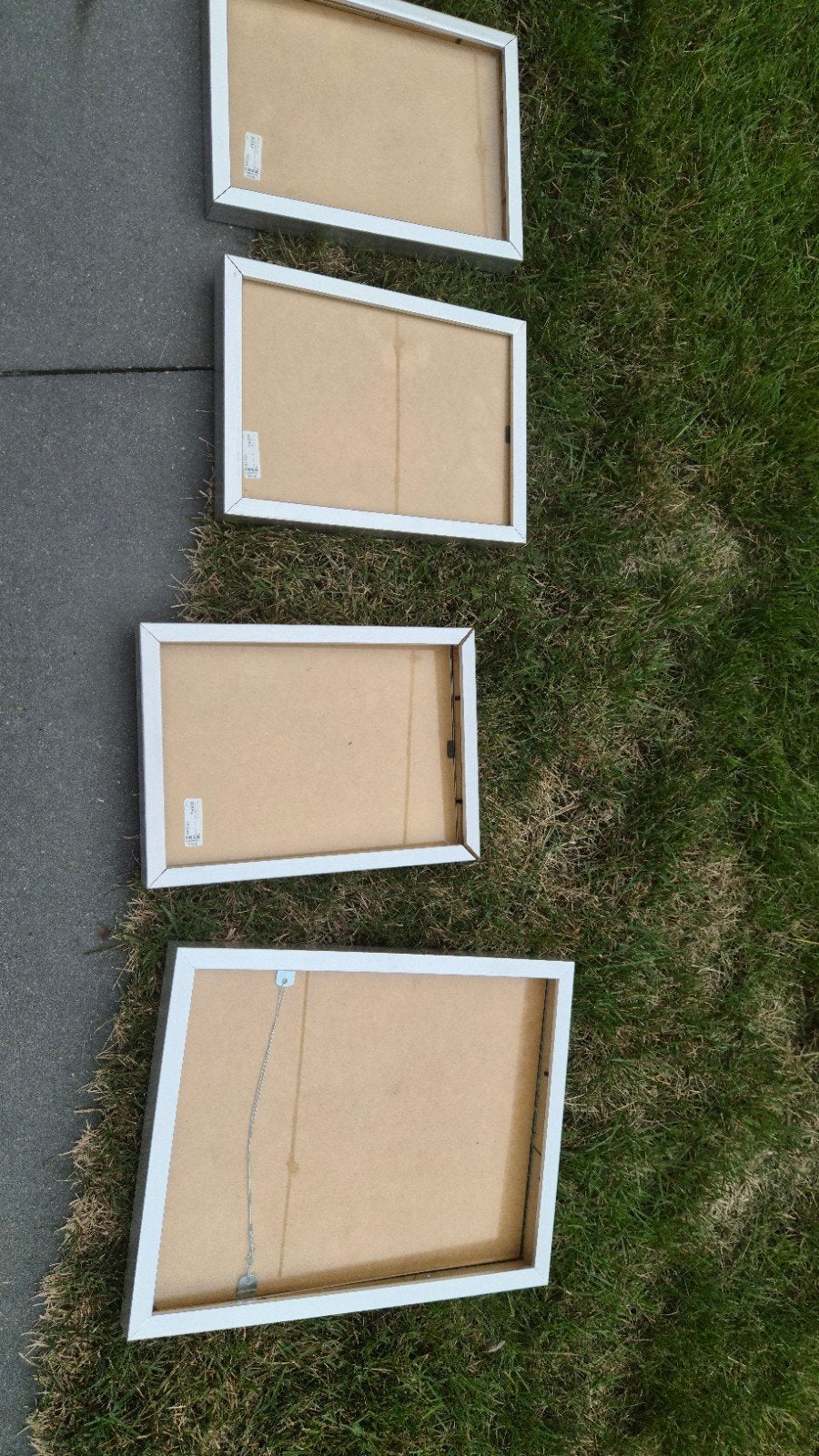 3x IKEA Ribba fotolijsten wit 21x30 cm en 1x30x40cm., Ophalen, Hangend, Gebruikt, Fotolijst