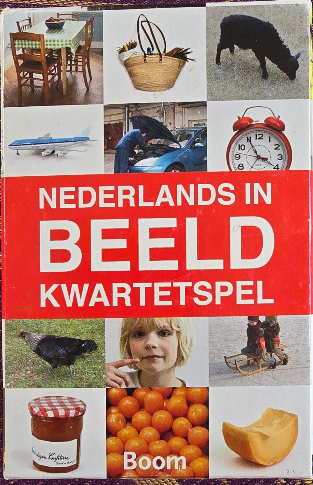 Nederlands in Beeld Kwartetspel - Taal leren, Drie of vier spelers, Ophalen of Verzenden, Zo goed als nieuw, Boom
