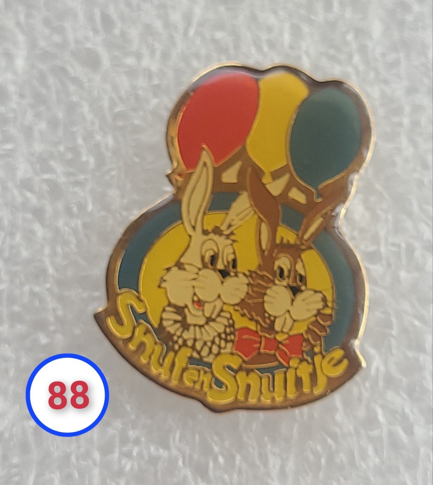 Vintage Snuf en Snuitje Pin met Ballonnen, Verzenden