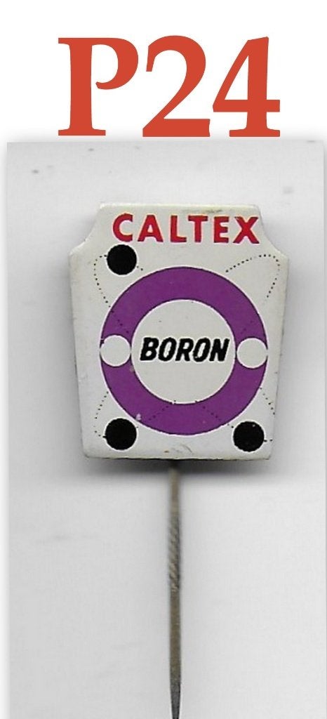 P24 speldje caltex boron, Verzamelen, Ophalen of Verzenden, Gebruikt, Overige onderwerpen