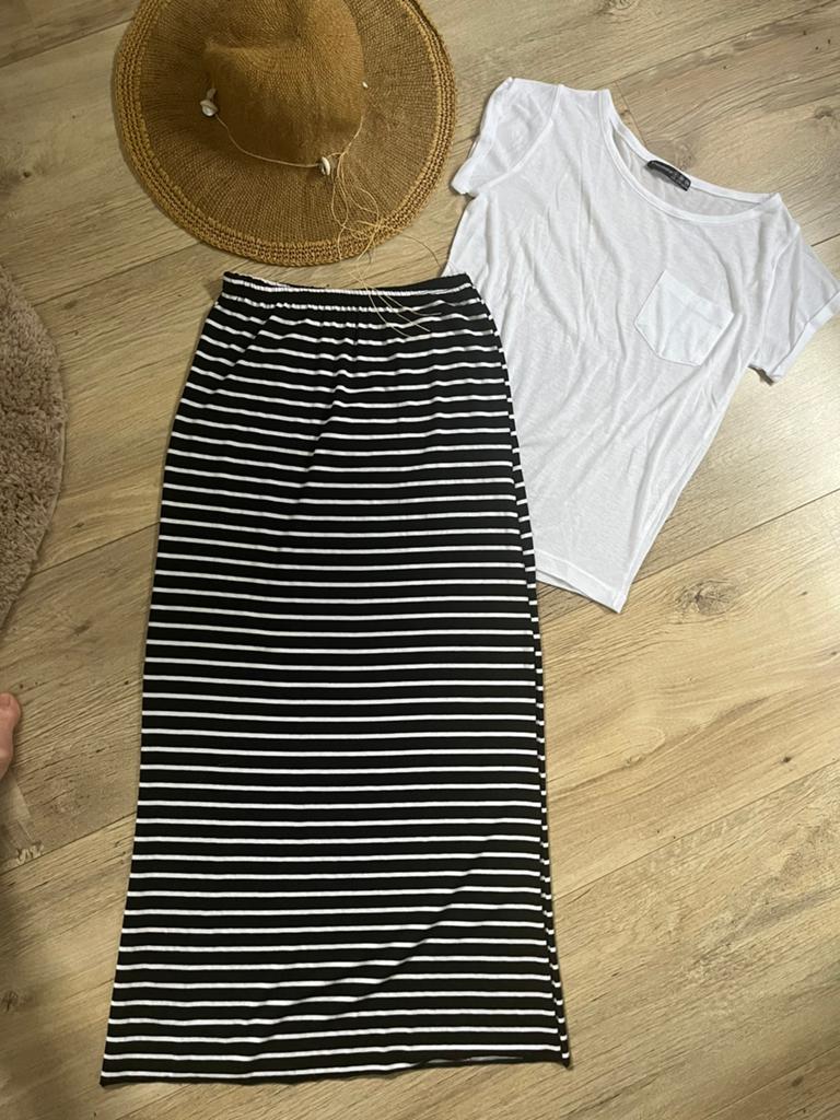 mooie set setje t shirt topje atmosfhere mt XS en rok mt XS, Zwart, Ophalen of Verzenden, Zo goed als nieuw, Maat 34 (XS) of kleiner