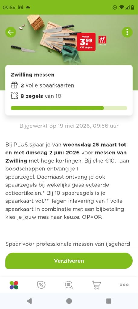 2 volle kaarten zwilling messen plus, Verzamelen, Plus, Ophalen of Verzenden