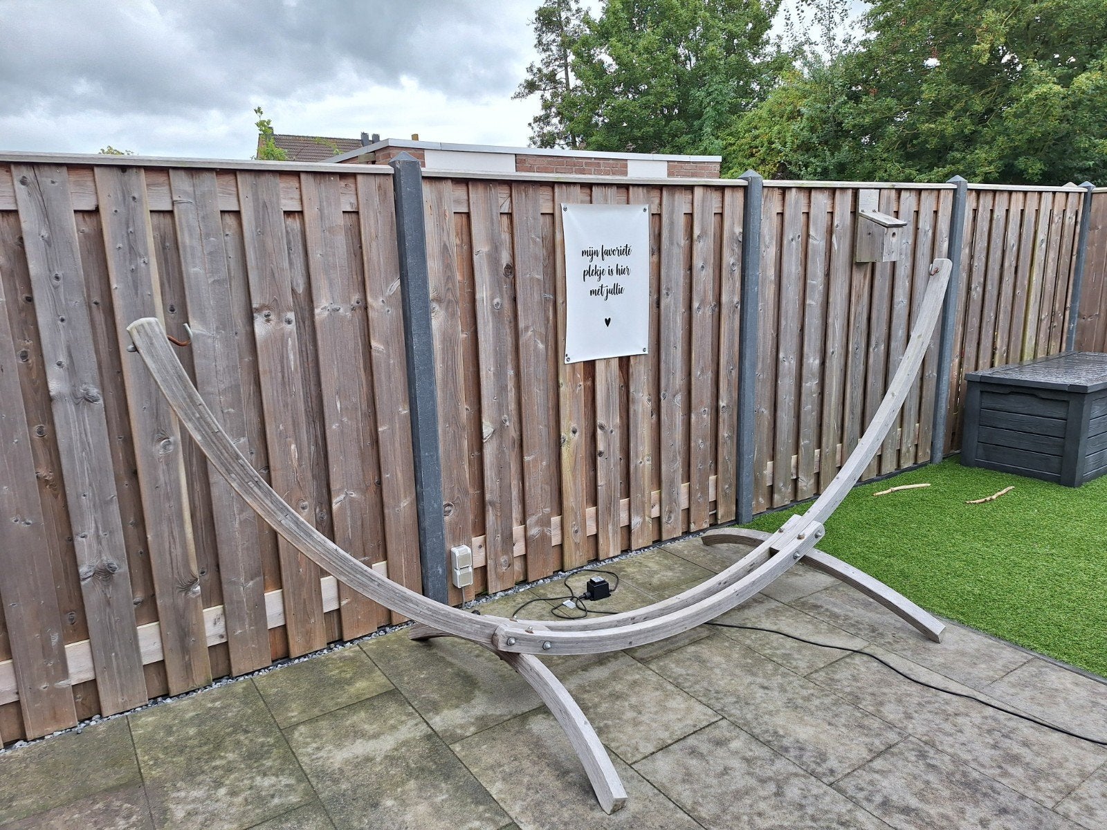 Houten hangmatstandaard - Robuust en comfortabel, Tuin en Terras, Ophalen, Gebruikt, Met standaard, Eenpersoons