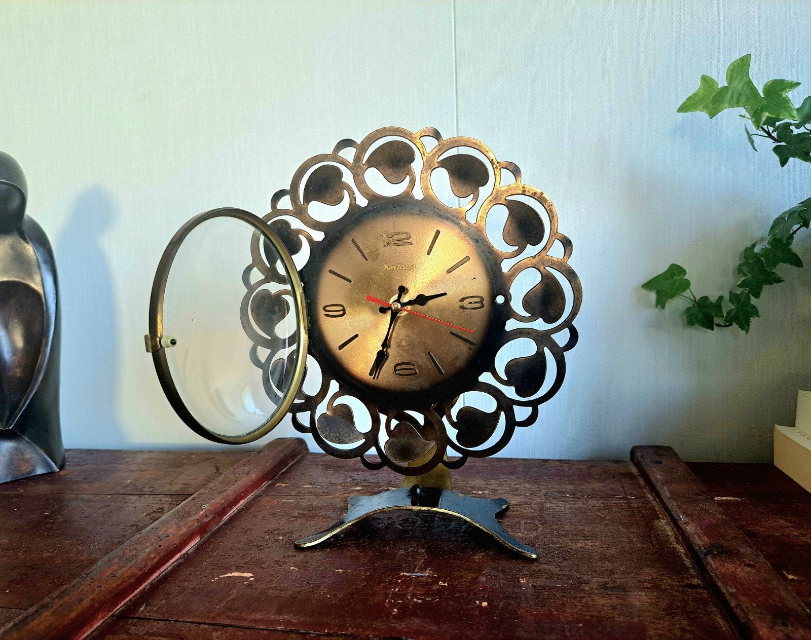 Vintage Kortana Tafelklok - Mid-Century met Nieuw Uurwerk, Ophalen of Verzenden
