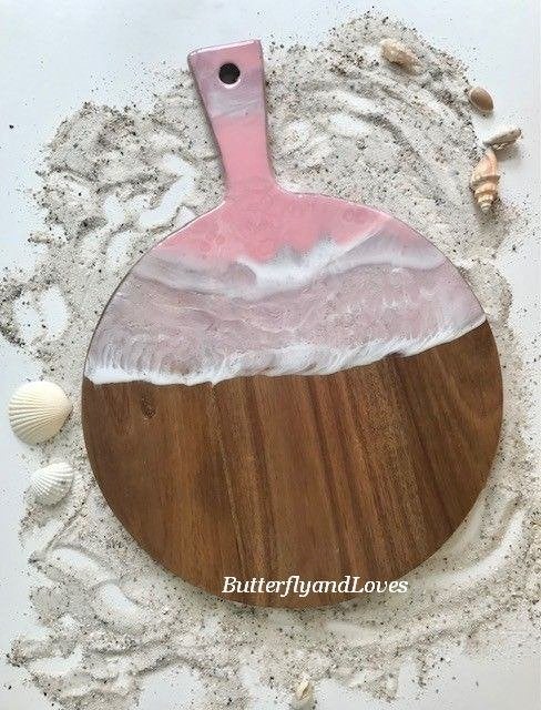 Serveerplank borrelplank tapasplank Zee Roze borrelen tapas, Ophalen, Hout, Snij-/serveerplank, Nieuw