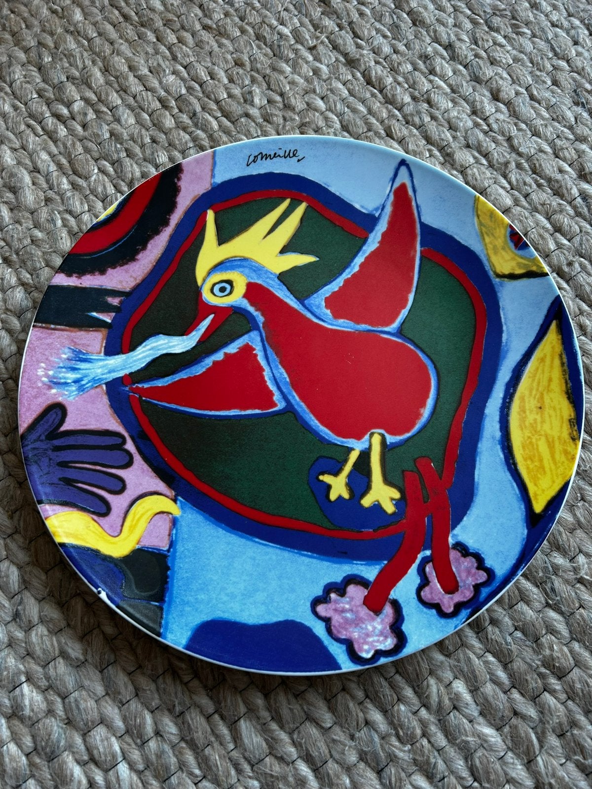 Vuurvogelbord Corneille, Ophalen of Verzenden, Zo goed als nieuw, Porselein, Bord of Schaal
