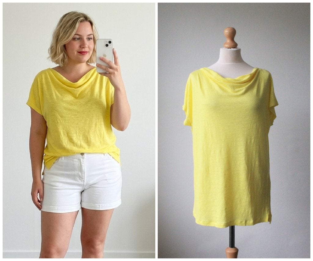 Kyra Ko - stralende linnen top - geel - maat XL, Verzenden, Geel, Maat 46/48 (XL) of groter, Zo goed als nieuw