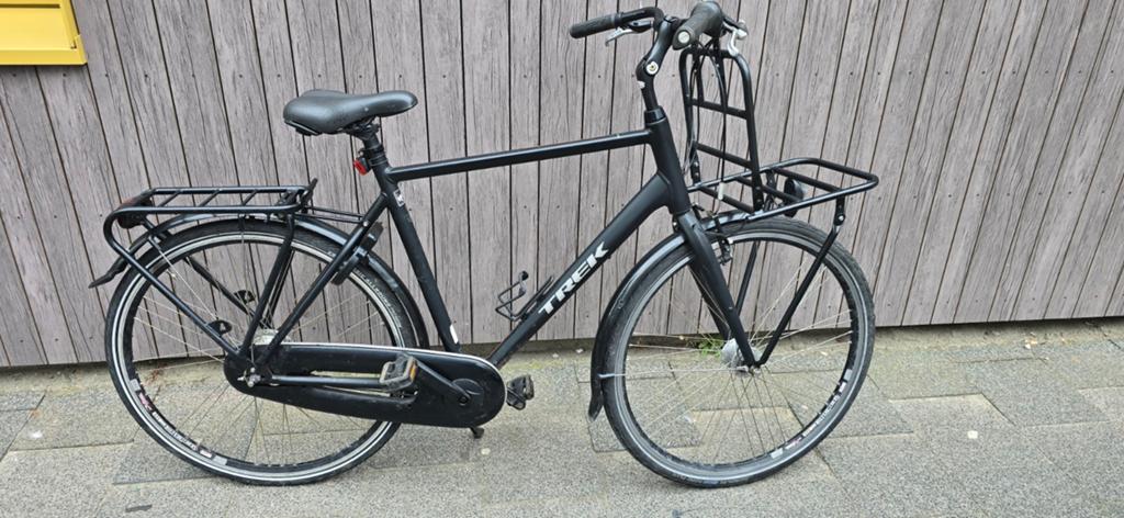 Nette Trek Transport heren fiets met rekje, Fietsen en Brommers, Fietsen | Heren | Herenfietsen, Overige merken, Gebruikt, Versnellingen