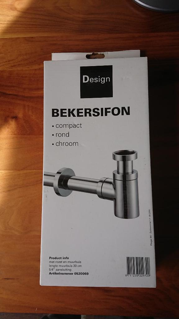 designbekersifon Plieger design, Ophalen of Verzenden, Nieuw, Chroom, Kraan