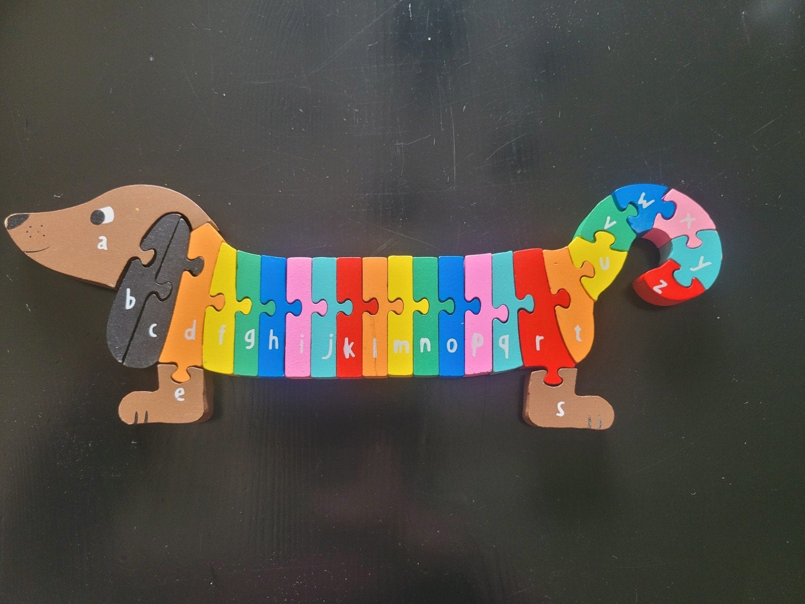Houten Alfabet Puzzel Hond - Educatief Speelgoed, Ophalen