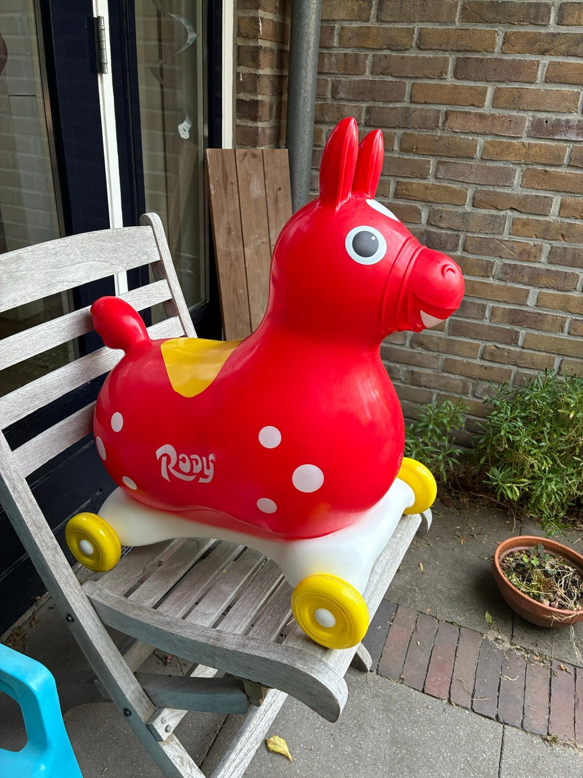 Rody springpaard (kan ook zonder de wielen!), Ophalen, Gebruikt