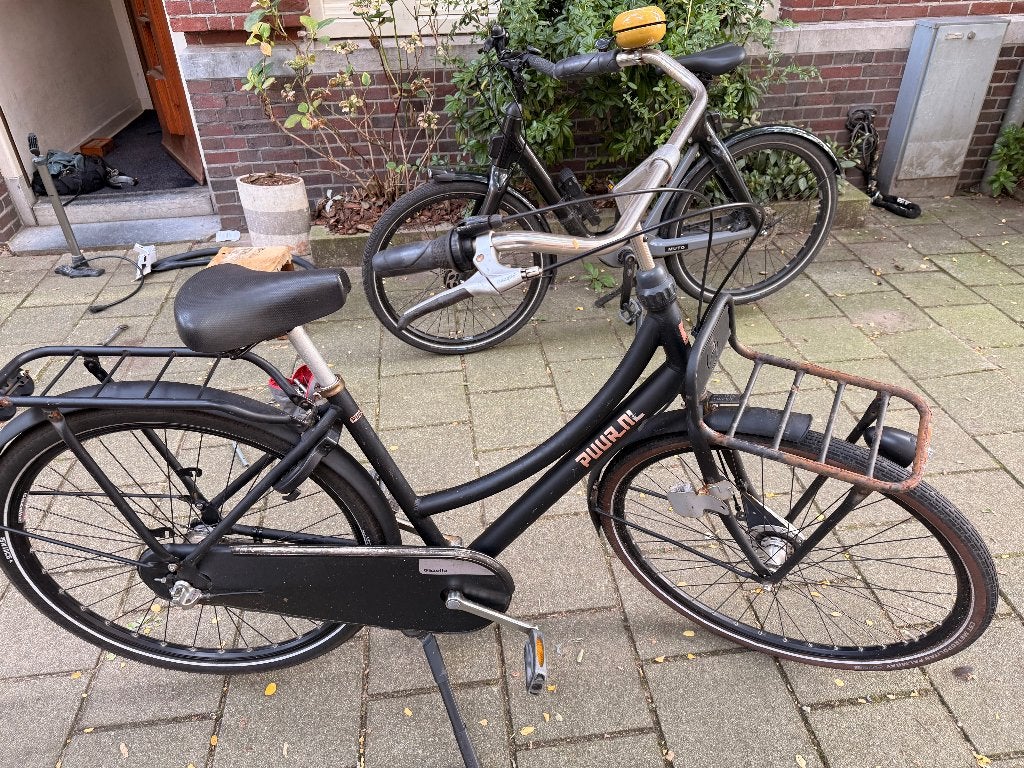 Gazelle Transportfiets - Zwart, 26 inch, Fietsen en Brommers, 26 inch of meer, Terugtraprem, Gebruikt, Ophalen of Verzenden