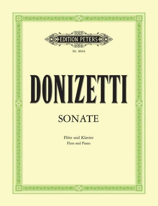 Sonate C-dur fur Flote und Klavier - Gaetano Donizetti, Klassiek, Dwarsfluit of Piccolo, Ophalen of Verzenden, Zo goed als nieuw