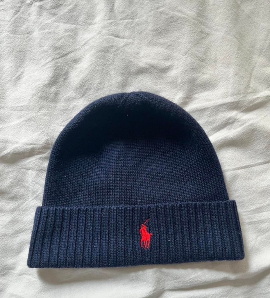 Donkerblauwe muts van Polo Ralph Lauren, Ophalen of Verzenden, Gedragen, Muts