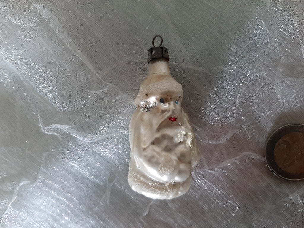 oude glazen kerstballen/ kerstmannen,, Verzenden, Gebruikt