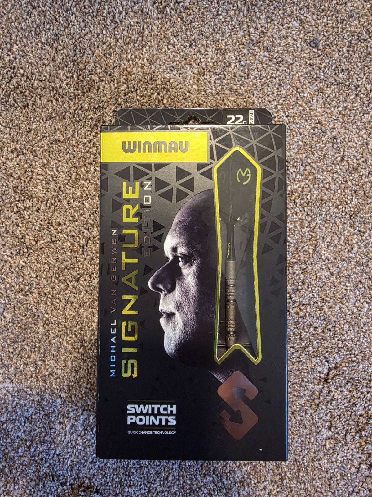 Winmau Michael van Gerwen Signature Edition Darts 22gr ZGAN, Ophalen of Verzenden, Zo goed als nieuw, Pijlen