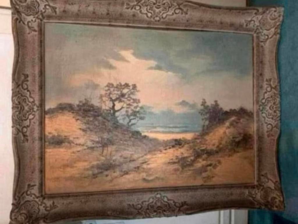 Schilderij Antiek schilderij van duin gezicht Wim Nefkens ?, Ophalen of Verzenden