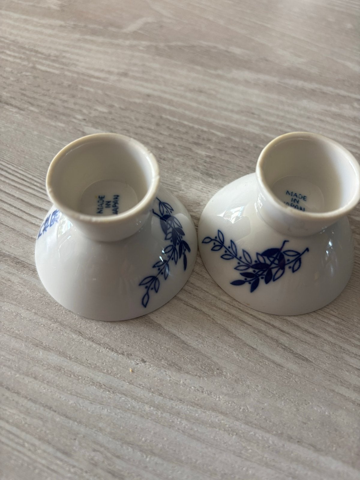 Set van 2 Japanse sausbakjes met blauw decor, Antiek en Kunst, Ophalen of Verzenden