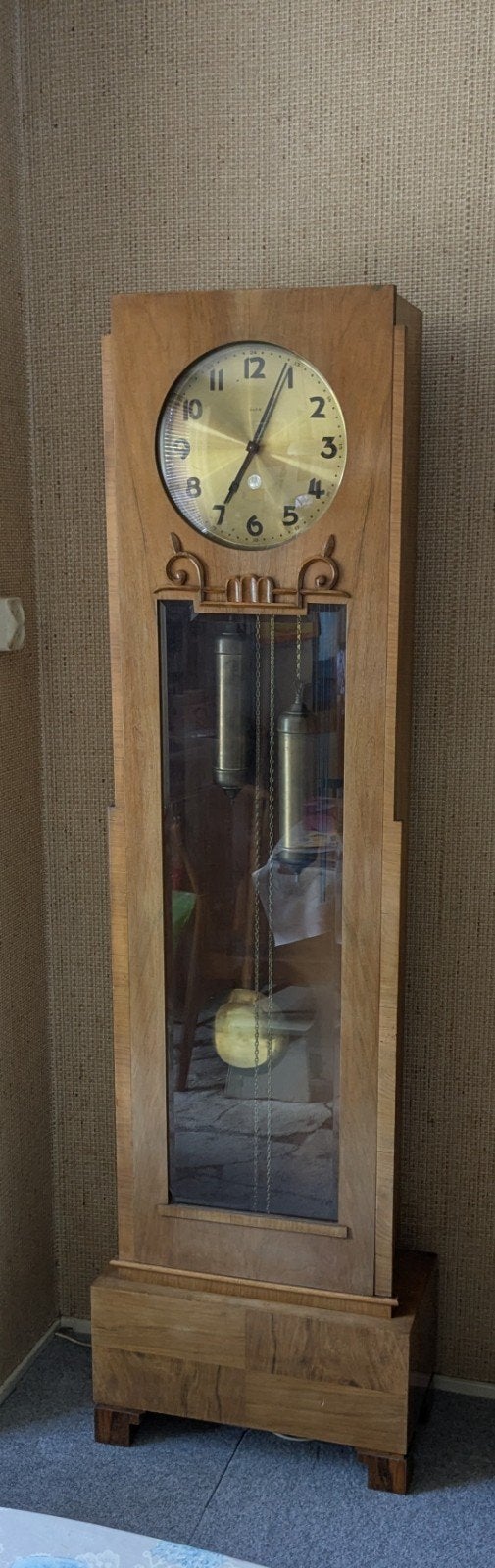 Duitse Art-Deco staande klok, Ophalen
