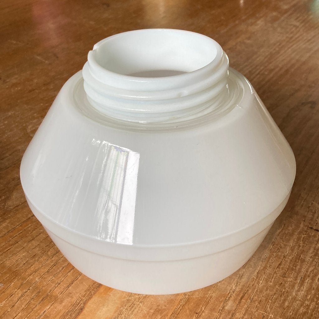 Vintage lampenbol schroefkogel melkglas wit glas, Gebruikt, Vintage, Glas, Wit