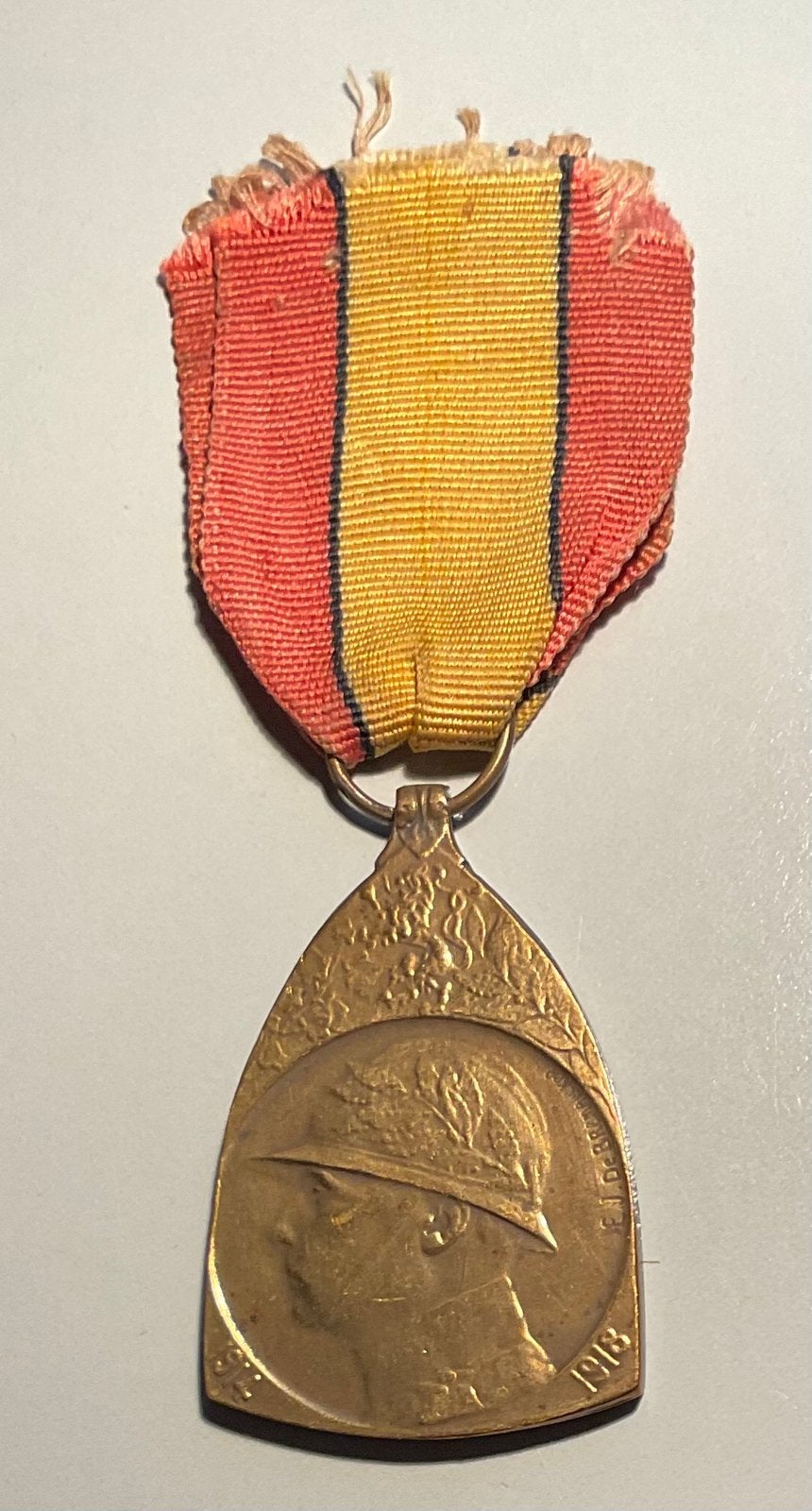 Herinnerings Medaille van den Veldtocht 1914 - 1918 ., Ophalen of Verzenden, Landmacht, Overige gebieden, Lintje, Medaille of Wings