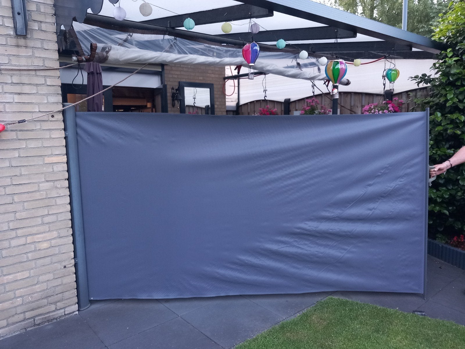 Uittrekscherm - Zijscherm voor terras of balkon, Gebruikt, Overige typen, Ophalen of Verzenden, 150 tot 300 cm
