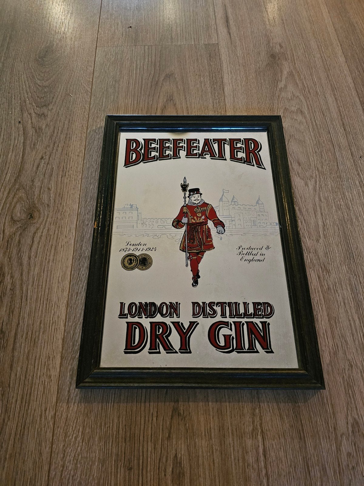 Vintage Beefeater London Dry Gin spiegel, Ophalen of Verzenden