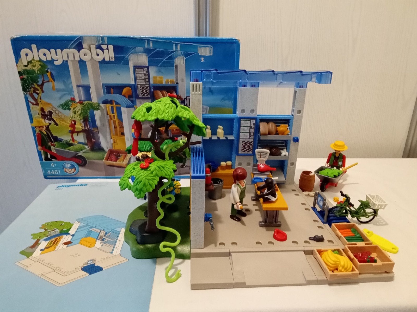 Playmobil 4461 diervoederstation compleet met doos en boekje, Gebruikt, Gebouw, Complete set, Ophalen of Verzenden