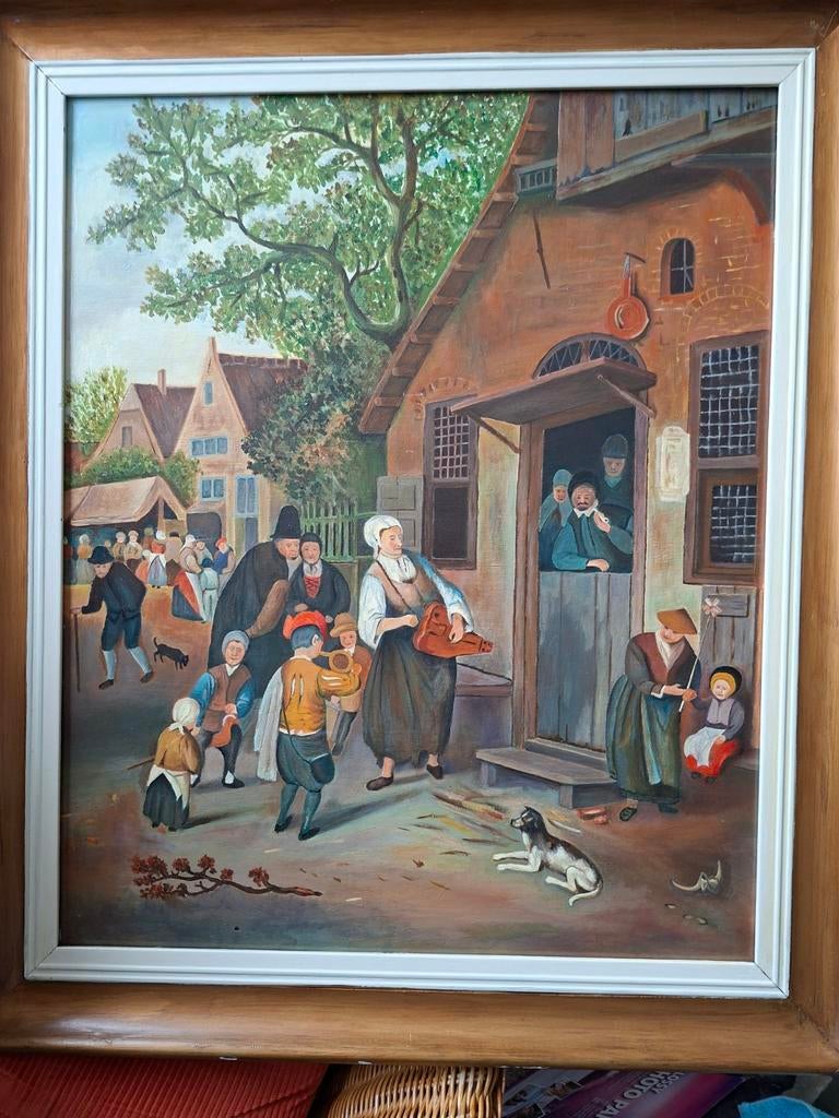 Bedrijvigheid in het dorpscentrum.Behoorlijk bod  gevraagd, Verzenden