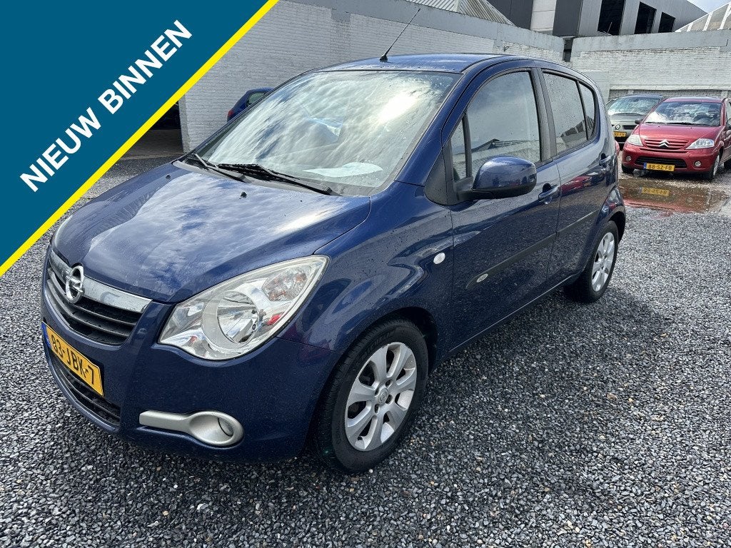 Opel Agila 1.0 Enjoy (bj 2009), Auto's, Gebruikt, 31 €/maand, Metallic lak, Blauw