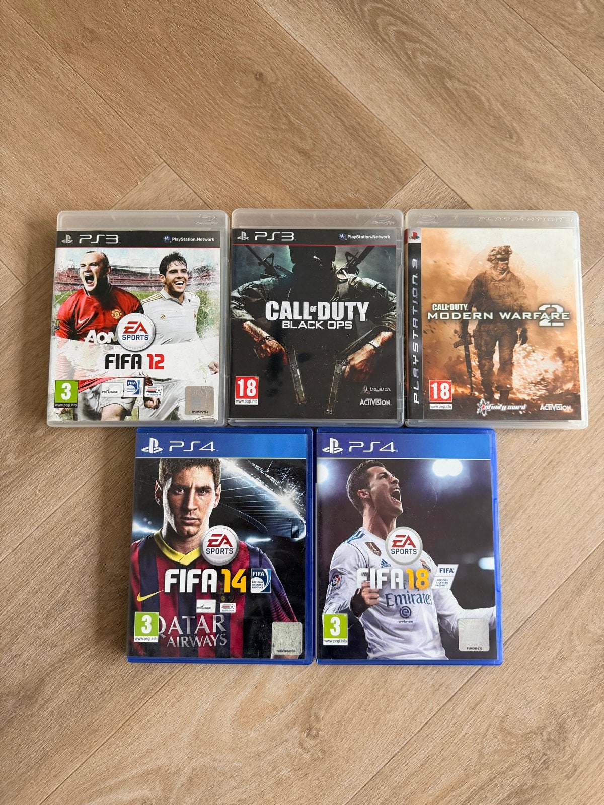 PS3 & PS4 Games: FIFA 12, 14, 18, Call of Duty Black Ops & M, Spelcomputers en Games, Gebruikt, Vanaf 18 jaar, Eén computer, Ophalen of Verzenden