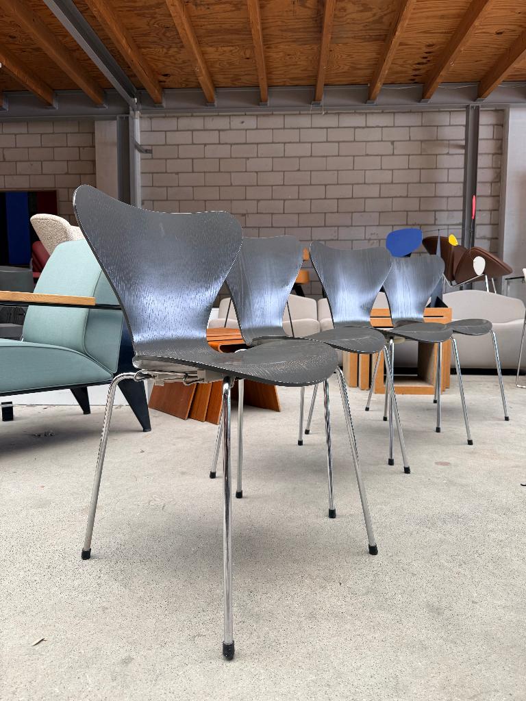 Fritz Hansen vlinderstoel antraciet (voorraad: 4), Ophalen, Gebruikt, Vintage, X