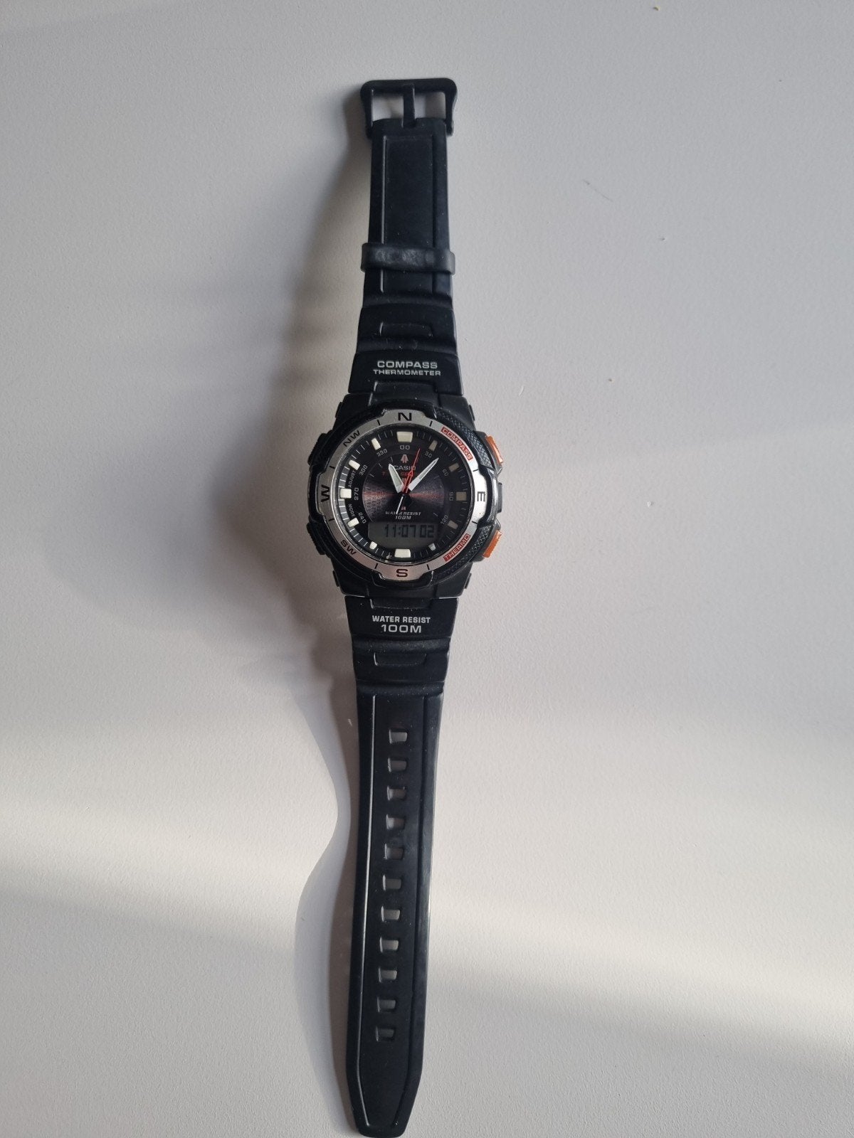 Casio Pro Trek SGW-500H Outdoor Horloge met Twin Sensor, Casio, Kunststof, Gebruikt, Polshorloge