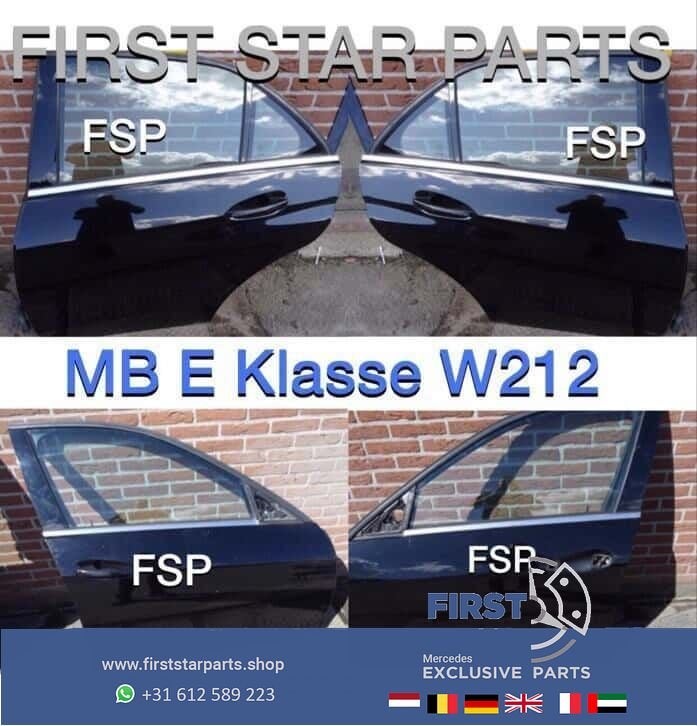W212 complete deur Mercedes E Klasse compleet portier zwart, Gebruikt, -, Deur, Ophalen of Verzenden