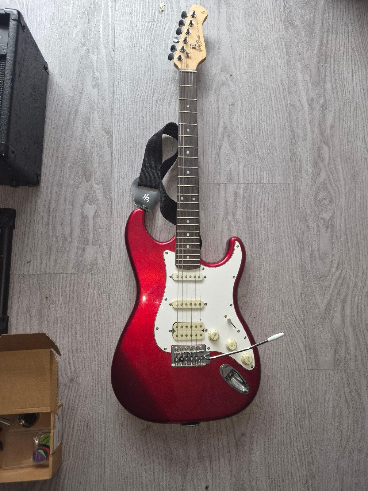 Gitaar met Harley Benton versterker en accessoires, Muziek en Instrumenten, Ophalen