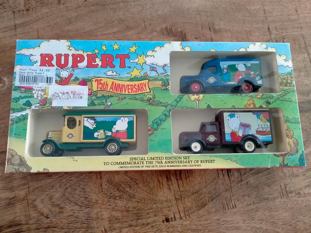 Rupert de Beer Limited Edition set auto's tekenfilm auto, Verzamelen, Ophalen of Verzenden, Overige figuren, Zo goed als nieuw