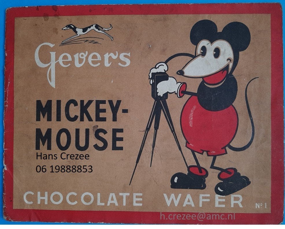 zoek oud Mickey Mouse plaatjesalbum Gevers chocolate wafer, Boeken, Ophalen of Verzenden, Gelezen, Walt Disney, Plaatjesalbum