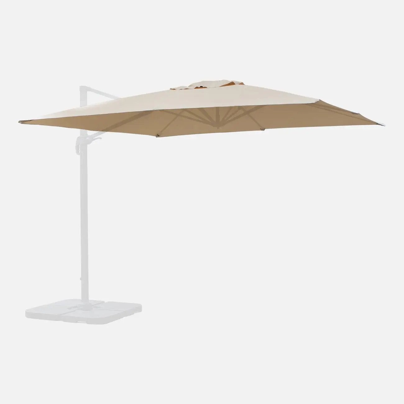 Nieuw zwevend parasoldoek beige 3x3 meter, Ophalen of Verzenden, Nieuw, 3 tot 4 meter, Zweefparasol