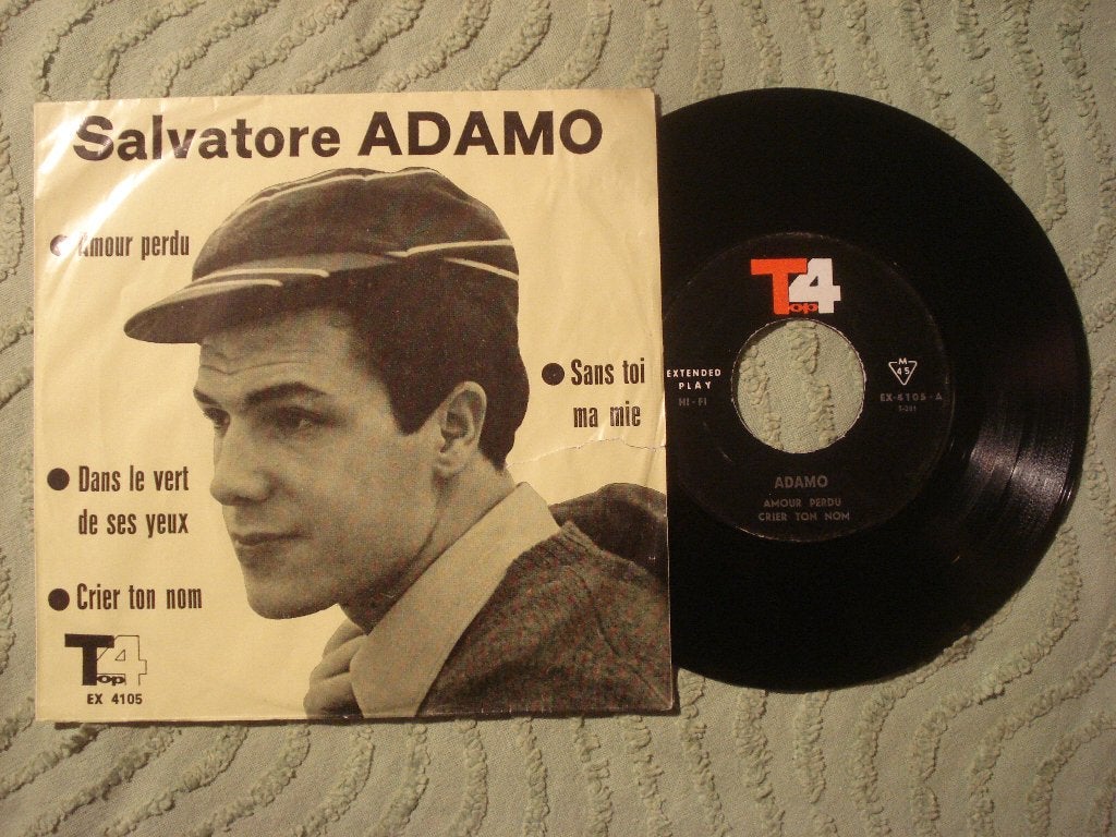 Adamo 7" Vinyl EP: ‘Amour perdu’ (Iran), Cd's en Dvd's, Vinyl Singles, Gebruikt, 7 inch, Ophalen of Verzenden, EP