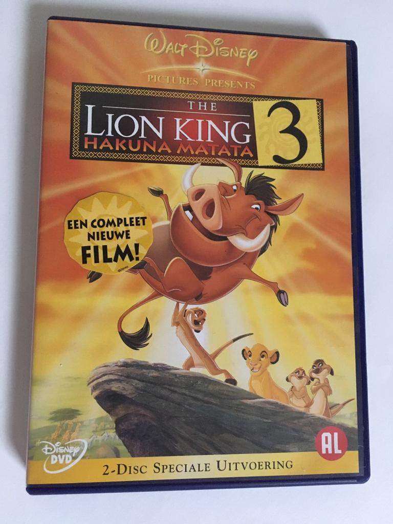disney dvd LION king 3 speciale uitvoering, Tekenfilm, Verzenden, Zo goed als nieuw, Alle leeftijden