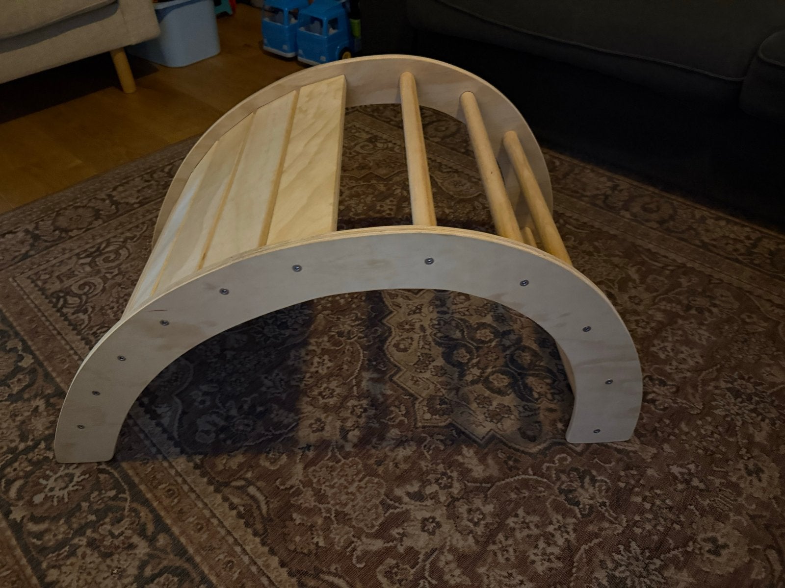 Houten speelboog/schommel met kussen, Kinderen en Baby's, Speelgoed | Babyspeelgoed, Ophalen, Zo goed als nieuw, Overige typen