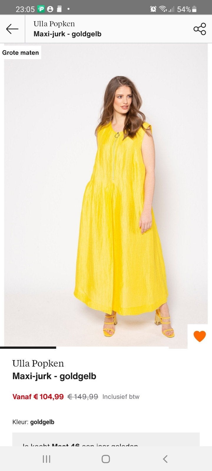 jurk Ulla Popken nieuw, Ophalen of Verzenden, Nieuw, Maat 46/48 (XL) of groter, Onder de knie
