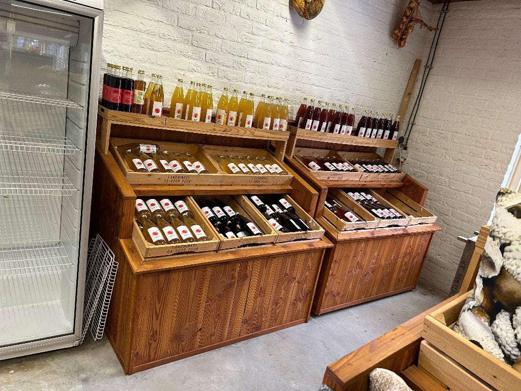 Mooie houten winkelkasten met displaykisten, Zakelijke goederen, Kantoor en Winkelinrichting | Winkel en Inventaris, Ophalen