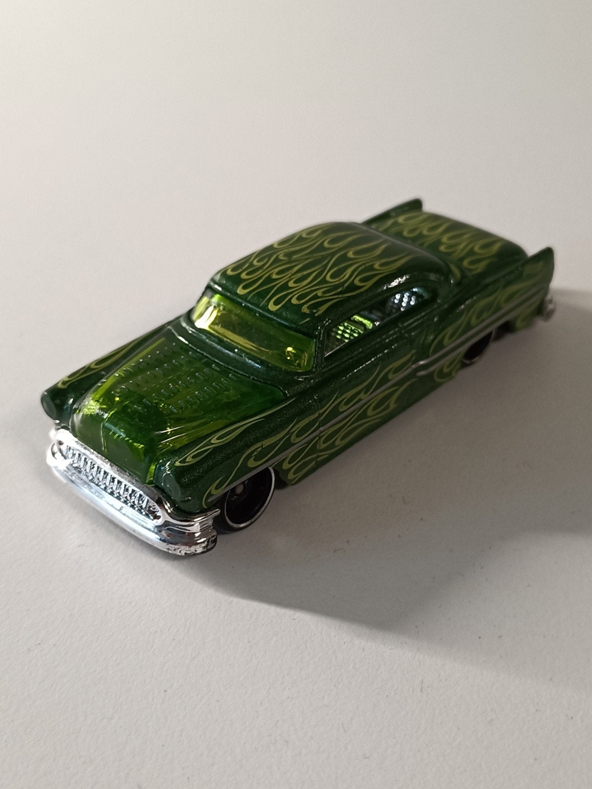 Hot Wheels Groene Custom '53 chevy met vlammen, Ophalen of Verzenden, Zo goed als nieuw, Auto