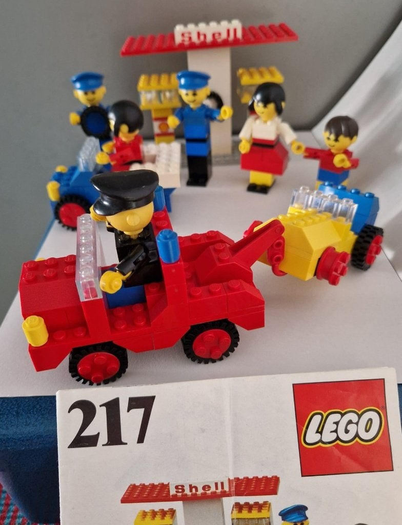 Lego 217 Service station uit 1977, Gebruikt, Overige thema's, Lego, Inclusief instructies
