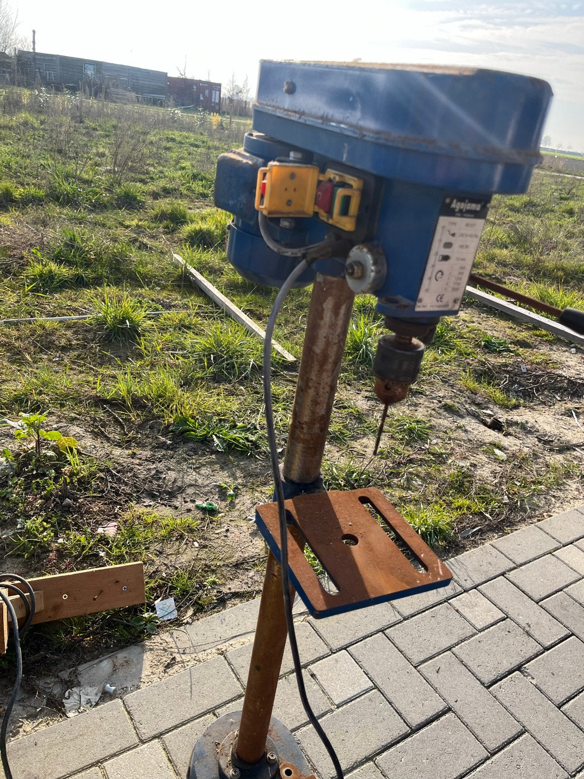 Agrojama Kolomboormachine 180W - Gebruikt, Doe-het-zelf en Verbouw, Gereedschap | Boormachines, Ophalen, Gebruikt, Minder dan 400 watt