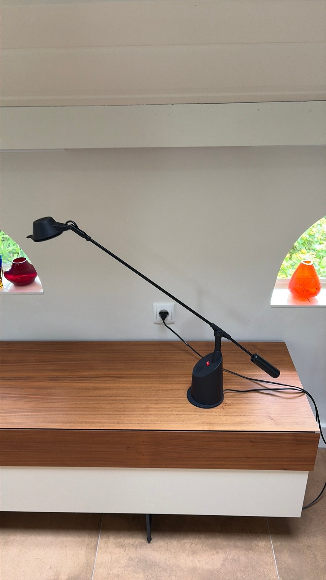 Italiaans design bureaulamp Airone van TPB Curno, Ophalen, Zo goed als nieuw