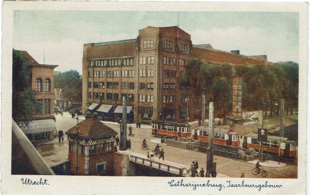 Utrecht – Catharijnebrug, Jaarbeursgebouw., Ophalen of Verzenden, 1920 tot 1940, Gelopen, Utrecht